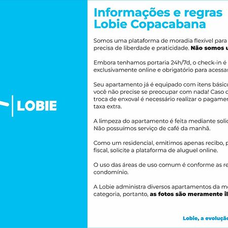 Lobie Copacabana Apartment Rio de Janeiro Exterior photo