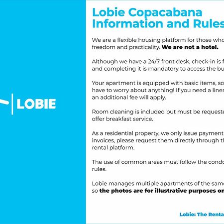 Lobie Copacabana Apartment Rio de Janeiro Exterior photo